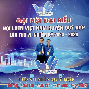 Đoàn thanh niên Pù Huống vinh dự tham dự Đại hội đại biểu Hội LHTN Việt Nam huyện Quỳ Hợp Lần thứ VI, nhiệm kỳ 2024 -2029