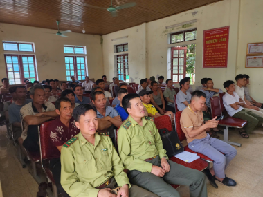 Ban quản lý Khu BTTN Pù Huống tổ chức chi trả tiền dịch vụ môi trường rừng đợt 2 năm 2024 tại xã Châu Hoàn và Diên Lãm, huyện Quỳ Châu