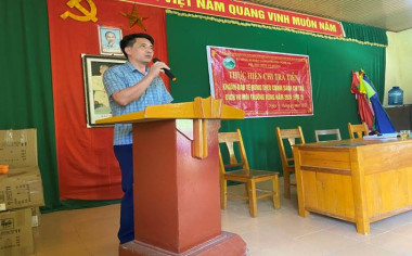 Ban quản lý Khu BTTN Pù Huống thực hiện chi trả tiền dịch vụ môi trường rừng đợt 2 năm 2024 tại xã Bình Chuẩn, huyện Con Cuông, tỉnh Nghệ An
